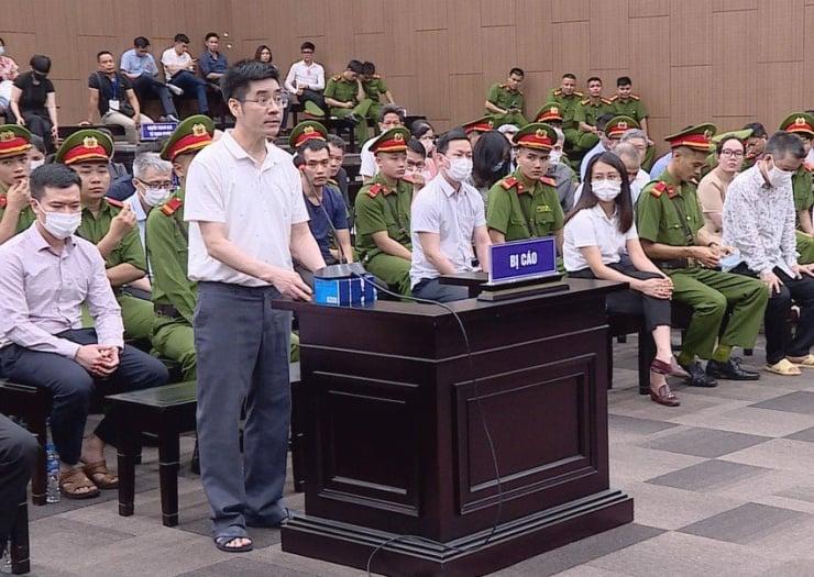 Bị cáo Hoàng Văn Hưng tại phiên tòa cấp sơ thẩm.