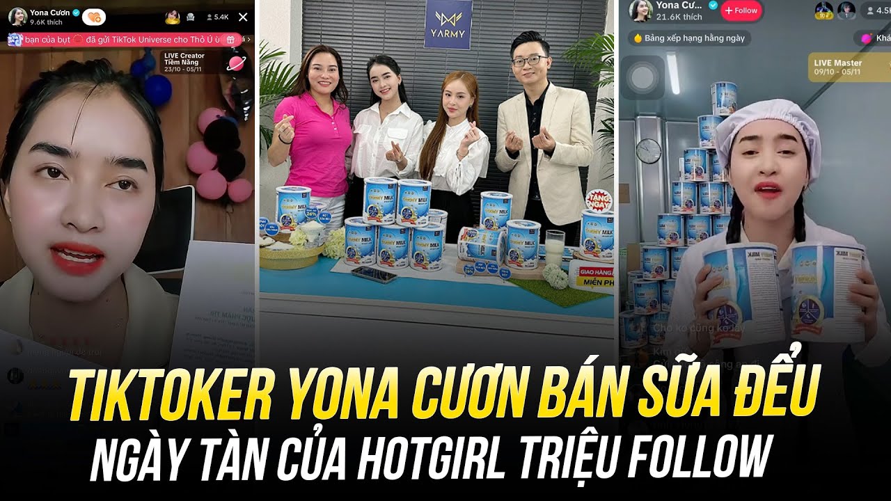 TikToker Yona Cươn bán sữa ‘đểu’, ngày tàn của hotgirl triệu follow