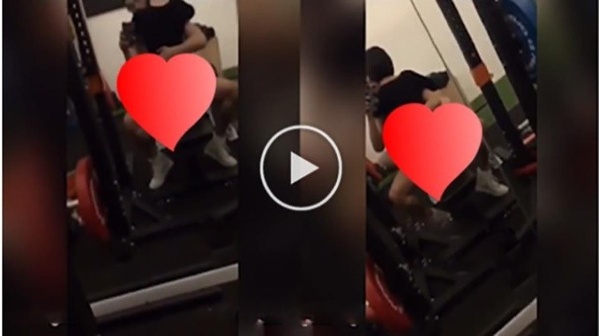 Full clip cặp đôi "đẩy tạ" tại phòng gym: Xem không phí 49s cuộc đời!